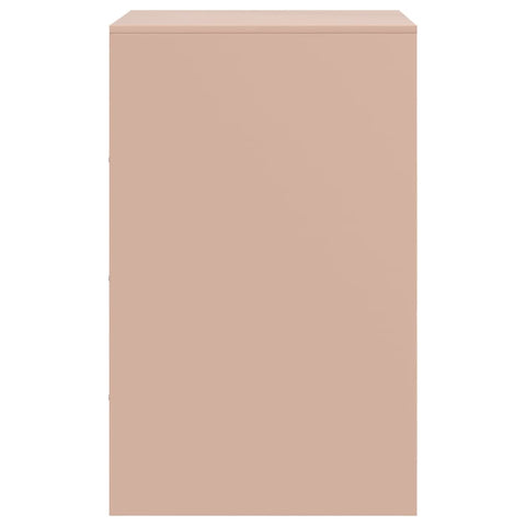 vidaXL Bedside Cabinet Pink 34.5x39x62 cm Steel