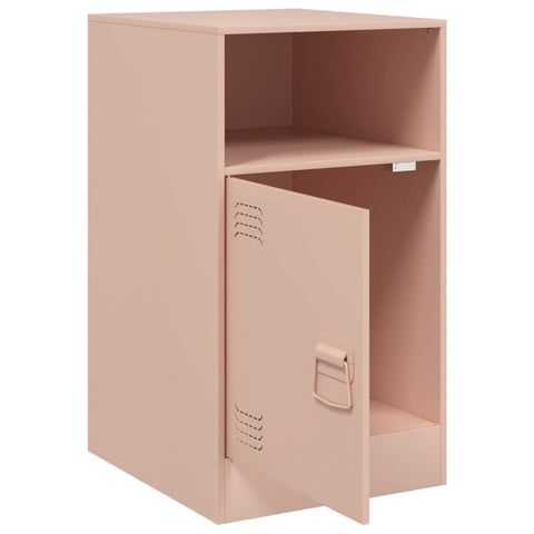 vidaXL Bedside Cabinets 2pcs Pink 34.5x39x62 cm Steel