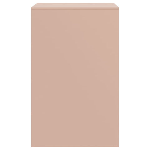 vidaXL Bedside Cabinets 2pcs Pink 34.5x39x62 cm Steel