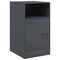 vidaXL Bedside Cabinet Anthracite 34.5x39x62 cm Steel