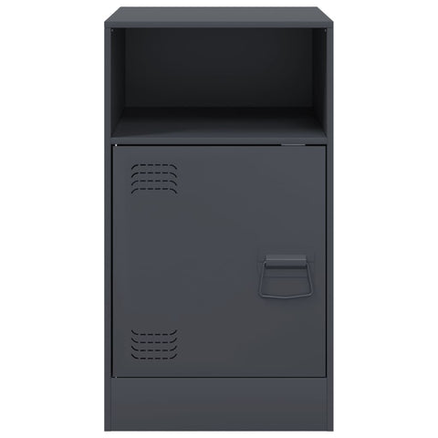 vidaXL Bedside Cabinets 2pcs Anthracite 34.5x39x62 cm Steel