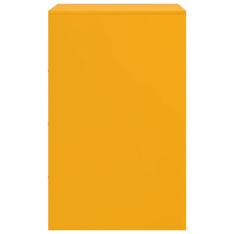 vidaXL Bedside Cabinets 2 pcs Mustard Yellow 34.5x39x62 cm Steel