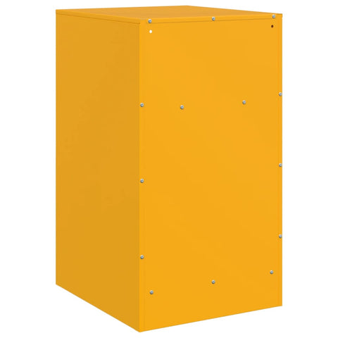 vidaXL Bedside Cabinets 2 pcs Mustard Yellow 34.5x39x62 cm Steel