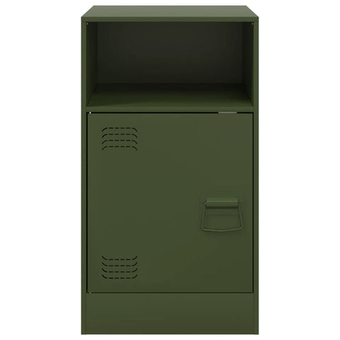 vidaXL Bedside Cabinets 2 pcs Olive Green 34.5x39x62 cm Steel
