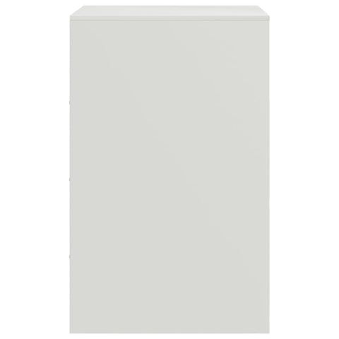 vidaXL Bedside Cabinet White 34.5x39x62 cm Steel