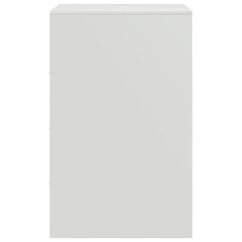 vidaXL Bedside Cabinets 2 pcs White 34.5x39x62 cm Steel
