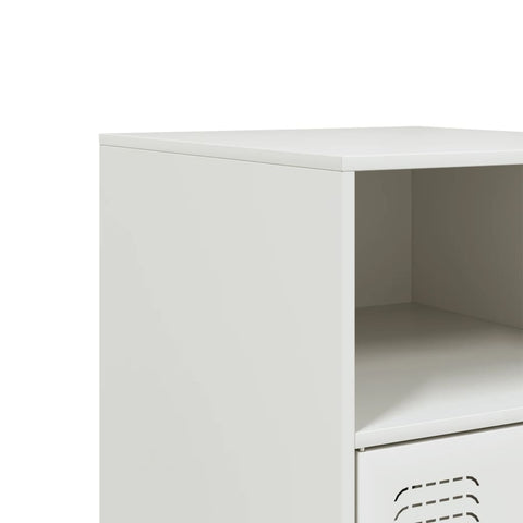 vidaXL Bedside Cabinets 2 pcs White 34.5x39x62 cm Steel