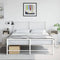 vidaXL Bedside Cabinets 2 pcs White 34.5x39x62 cm Steel