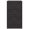 vidaXL Bedside Cabinets 2pcs Black 34.5x39x62 cm Steel