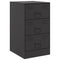 vidaXL Bedside Cabinets 2pcs Black 34.5x39x62 cm Steel