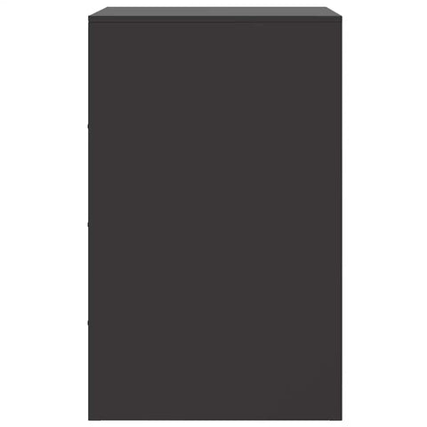 vidaXL Bedside Cabinets 2pcs Black 34.5x39x62 cm Steel
