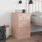 vidaXL Bedside Cabinet Pink 34.5x39x62 cm Steel