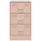 vidaXL Bedside Cabinet Pink 34.5x39x62 cm Steel