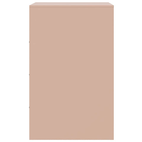vidaXL Bedside Cabinet Pink 34.5x39x62 cm Steel