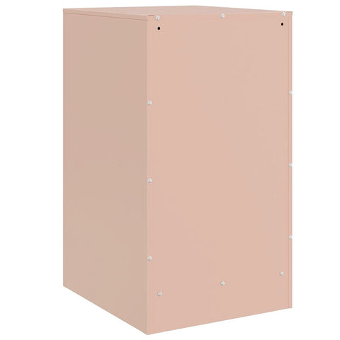 vidaXL Bedside Cabinet Pink 34.5x39x62 cm Steel