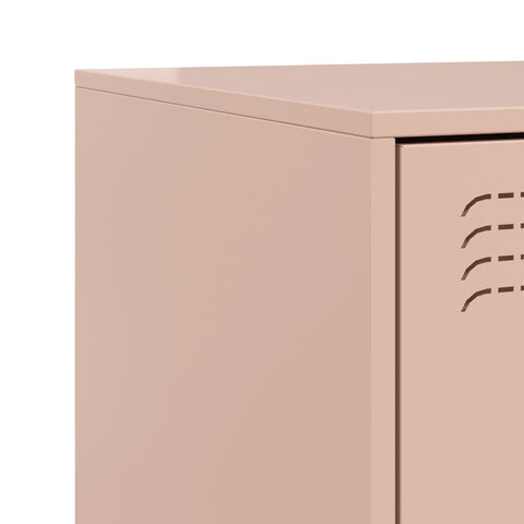 vidaXL Bedside Cabinet Pink 34.5x39x62 cm Steel