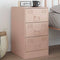 vidaXL Bedside Cabinet Pink 34.5x39x62 cm Steel