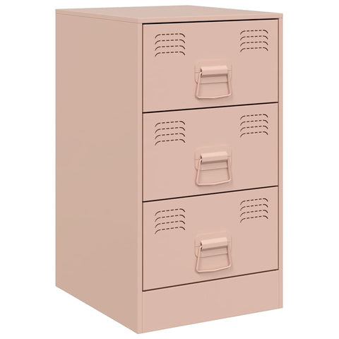 vidaXL Bedside Cabinets 2 pcs Pink 34.5x39x62 cm Steel