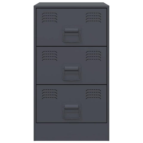 vidaXL Bedside Cabinets 2 pcs Anthracite 34.5x39x62 cm Steel