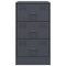 vidaXL Bedside Cabinets 2 pcs Anthracite 34.5x39x62 cm Steel
