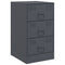 vidaXL Bedside Cabinets 2 pcs Anthracite 34.5x39x62 cm Steel