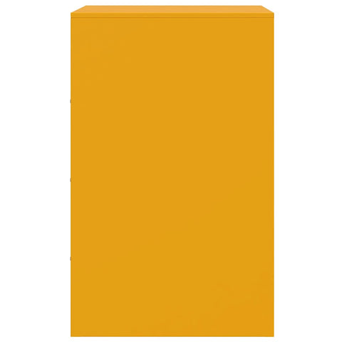 vidaXL Bedside Cabinet Mustard Yellow 34.5x39x62 cm Steel