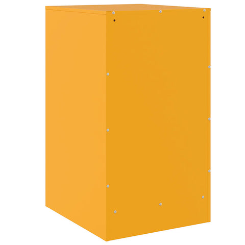 vidaXL Bedside Cabinet Mustard Yellow 34.5x39x62 cm Steel