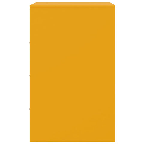 vidaXL Bedside Cabinets 2 pcs Mustard Yellow 34.5x39x62 cm Steel