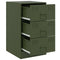vidaXL Bedside Cabinets 2 pcs Olive Green 34.5x39x62 cm Steel