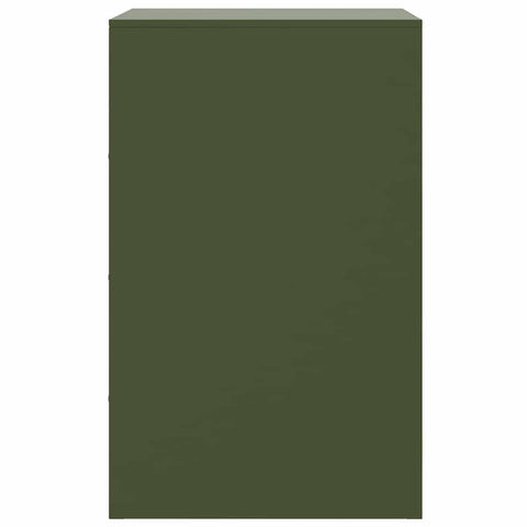 vidaXL Bedside Cabinets 2 pcs Olive Green 34.5x39x62 cm Steel