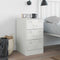 vidaXL Bedside Cabinet White 34.5x39x62 cm Steel