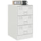 vidaXL Bedside Cabinet White 34.5x39x62 cm Steel