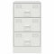 vidaXL Bedside Cabinet White 34.5x39x62 cm Steel