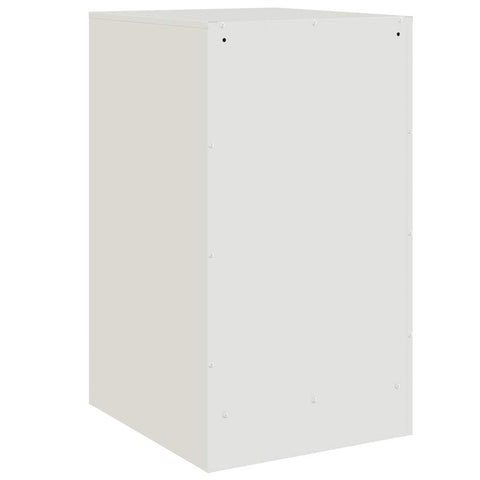 vidaXL Bedside Cabinet White 34.5x39x62 cm Steel