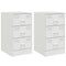 vidaXL Bedside Cabinets 2 pcs White 34.5x39x62 cm Steel