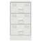 vidaXL Bedside Cabinets 2 pcs White 34.5x39x62 cm Steel