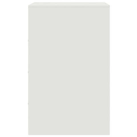 vidaXL Bedside Cabinets 2 pcs White 34.5x39x62 cm Steel