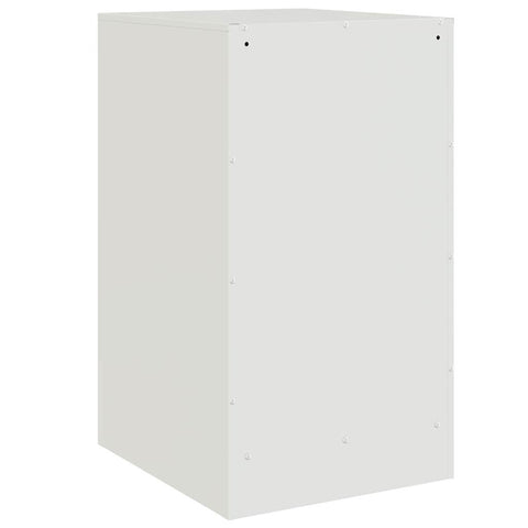 vidaXL Bedside Cabinets 2 pcs White 34.5x39x62 cm Steel