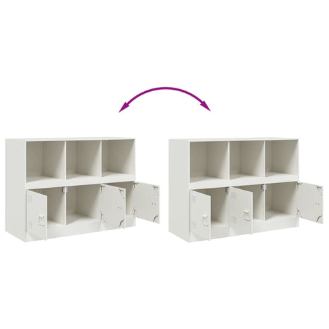 vidaXL Sideboard White 99x39x73 cm Steel