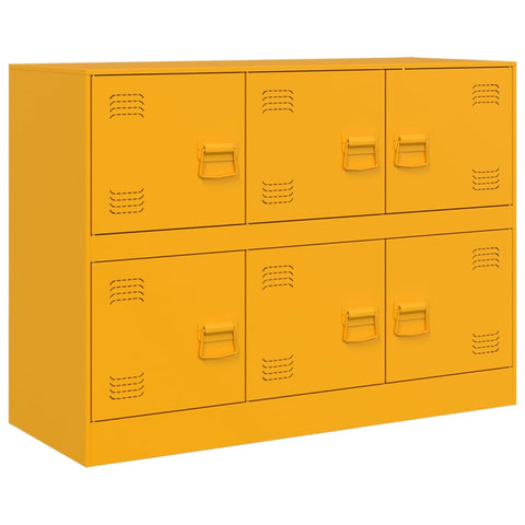 vidaXL Sideboard Mustard Yellow 99x39x73 cm Steel