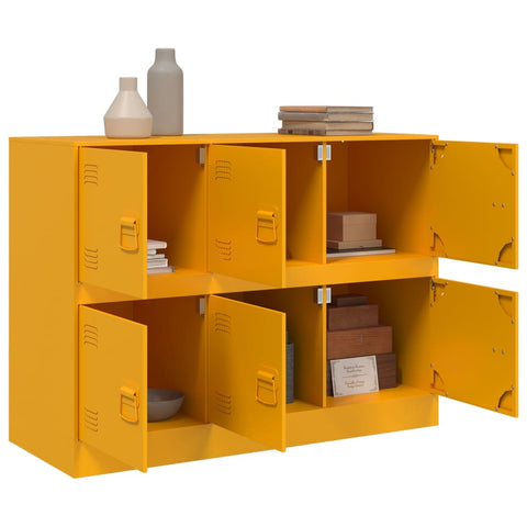vidaXL Sideboard Mustard Yellow 99x39x73 cm Steel
