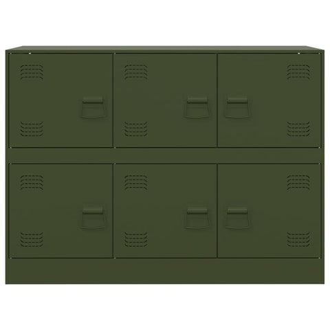 vidaXL Sideboard Olive Green 99x39x73 cm Steel