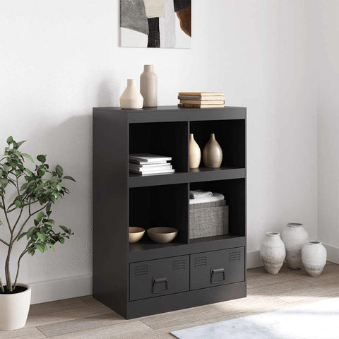 vidaXL Highboard Black 67x39x95 cm Steel