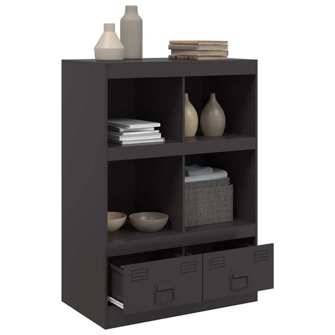 vidaXL Highboard Black 67x39x95 cm Steel