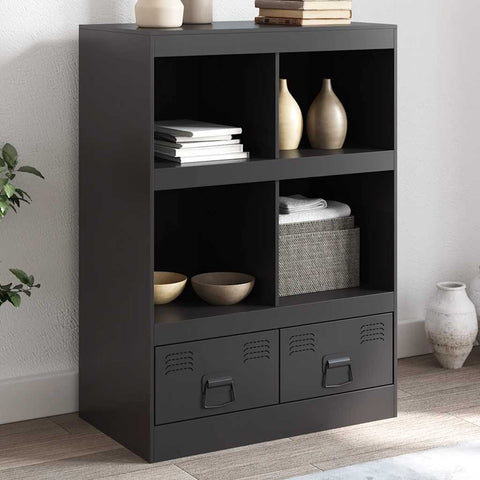 vidaXL Highboard Black 67x39x95 cm Steel