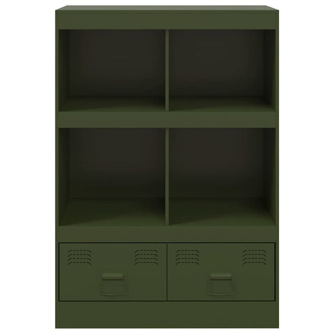 vidaXL Highboard Olive Green 67x39x95 cm Steel