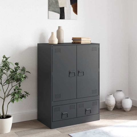 vidaXL Highboard Anthracite 67x39x95 cm Steel
