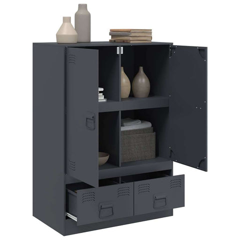 vidaXL Highboard Anthracite 67x39x95 cm Steel