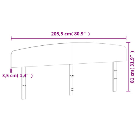 vidaXL Headboard Wax Brown 200 cm Solid Wood Pine