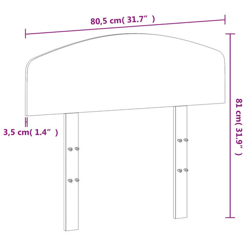 vidaXL Headboard Wax Brown 75 cm Solid Wood Pine